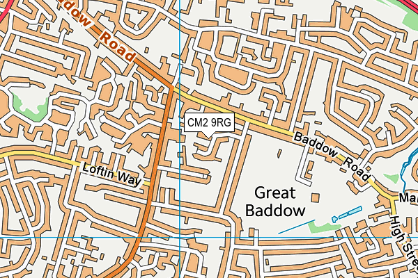 CM2 9RG map - OS VectorMap District (Ordnance Survey) CM2 9RG map - OS VectorMap District (Ordnance Survey)