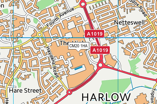 CM20 1HA map - OS VectorMap District (Ordnance Survey) CM20 1HA map - OS VectorMap District (Ordnance Survey)