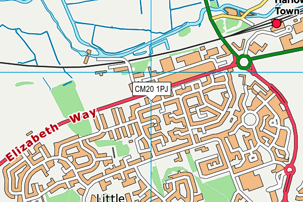 CM20 1PJ map - OS VectorMap District (Ordnance Survey) CM20 1PJ map - OS VectorMap District (Ordnance Survey)