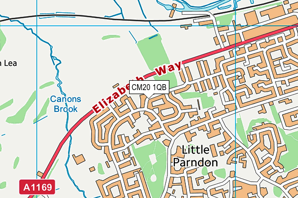 CM20 1QB map - OS VectorMap District (Ordnance Survey) CM20 1QB map - OS VectorMap District (Ordnance Survey)