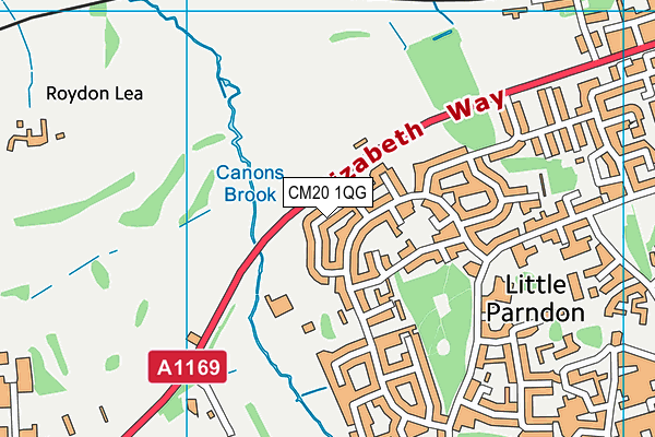 CM20 1QG map - OS VectorMap District (Ordnance Survey) CM20 1QG map - OS VectorMap District (Ordnance Survey)