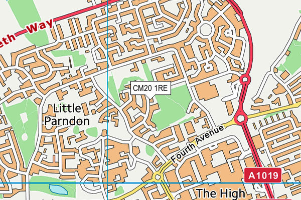 CM20 1RE map - OS VectorMap District (Ordnance Survey) CM20 1RE map - OS VectorMap District (Ordnance Survey)