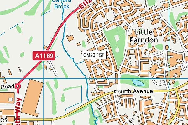 CM20 1SF map - OS VectorMap District (Ordnance Survey) CM20 1SF map - OS VectorMap District (Ordnance Survey)