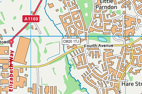 CM20 1TJ map - OS VectorMap District (Ordnance Survey) CM20 1TJ map - OS VectorMap District (Ordnance Survey)