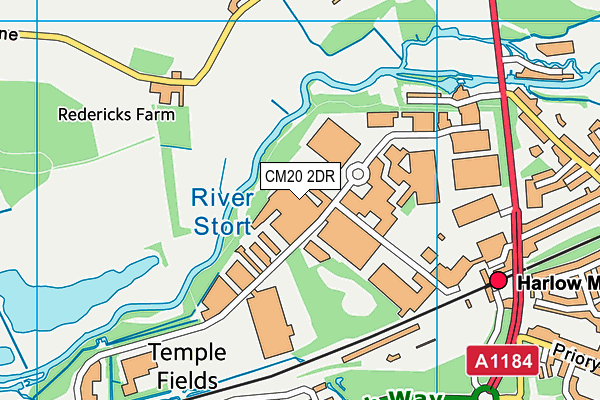 CM20 2DR map - OS VectorMap District (Ordnance Survey) CM20 2DR map - OS VectorMap District (Ordnance Survey)