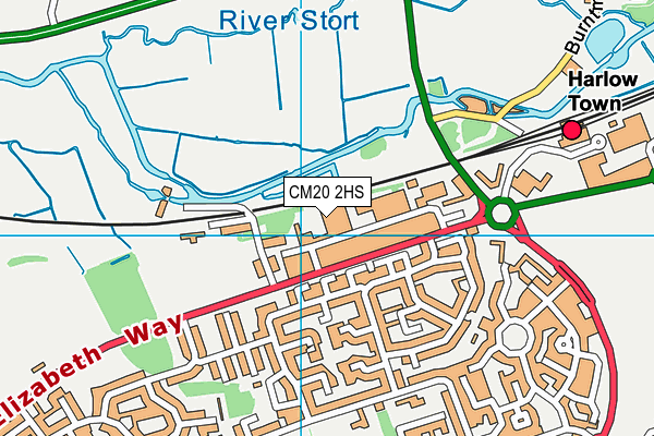 CM20 2HS map - OS VectorMap District (Ordnance Survey)