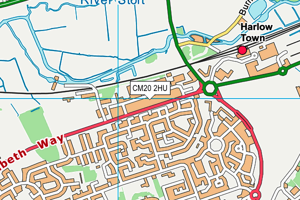 CM20 2HU map - OS VectorMap District (Ordnance Survey) CM20 2HU map - OS VectorMap District (Ordnance Survey)