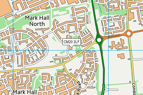 CM20 2LF map - OS VectorMap District (Ordnance Survey) CM20 2LF map - OS VectorMap District (Ordnance Survey)