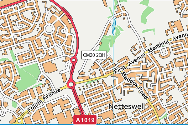 CM20 2QH map - OS VectorMap District (Ordnance Survey) CM20 2QH map - OS VectorMap District (Ordnance Survey)