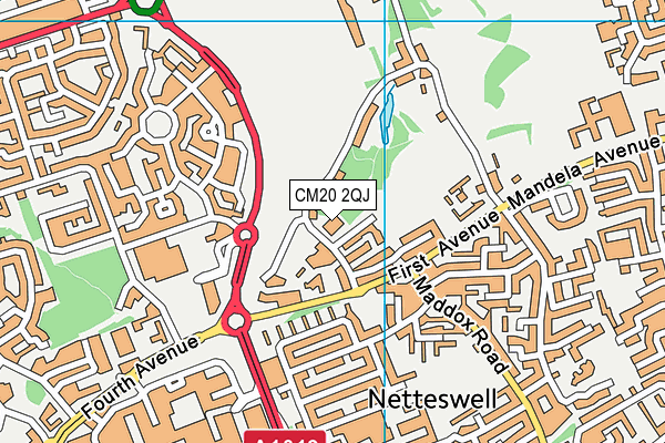 CM20 2QJ map - OS VectorMap District (Ordnance Survey) CM20 2QJ map - OS VectorMap District (Ordnance Survey)