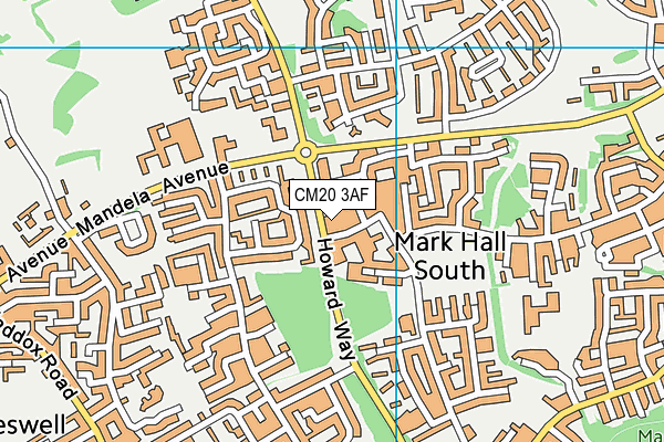 CM20 3AF map - OS VectorMap District (Ordnance Survey) CM20 3AF map - OS VectorMap District (Ordnance Survey)