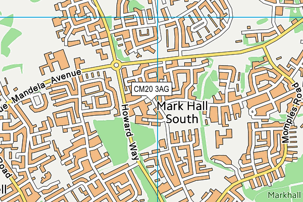 CM20 3AG map - OS VectorMap District (Ordnance Survey)