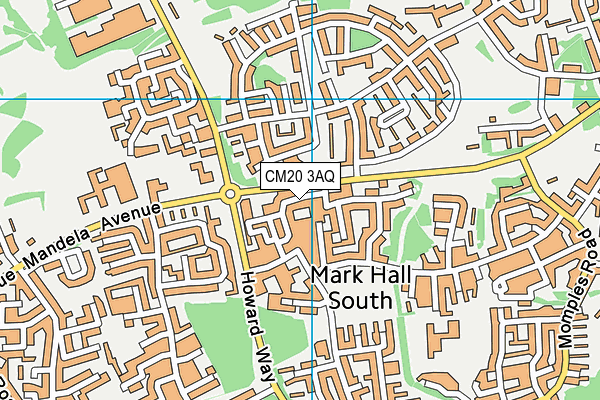CM20 3AQ map - OS VectorMap District (Ordnance Survey) CM20 3AQ map - OS VectorMap District (Ordnance Survey)