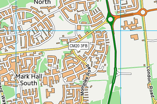 CM20 3FB map - OS VectorMap District (Ordnance Survey) CM20 3FB map - OS VectorMap District (Ordnance Survey)