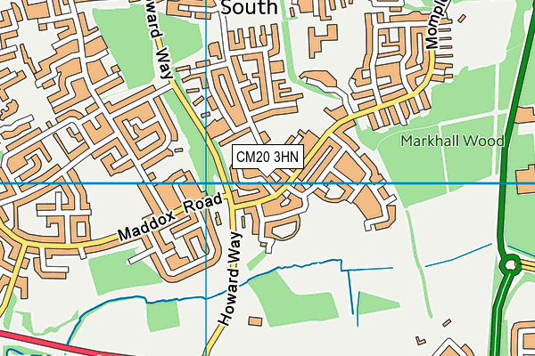 CM20 3HN map - OS VectorMap District (Ordnance Survey) CM20 3HN map - OS VectorMap District (Ordnance Survey)