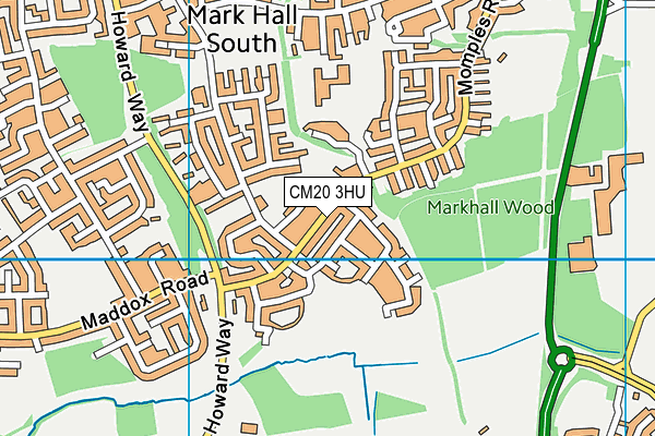 CM20 3HU map - OS VectorMap District (Ordnance Survey)