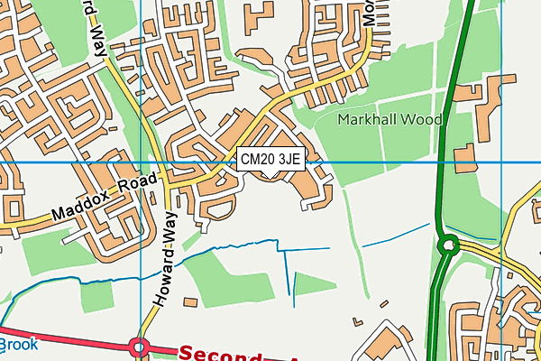 CM20 3JE map - OS VectorMap District (Ordnance Survey) CM20 3JE map - OS VectorMap District (Ordnance Survey)