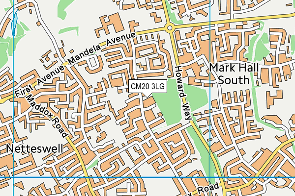 CM20 3LG map - OS VectorMap District (Ordnance Survey) CM20 3LG map - OS VectorMap District (Ordnance Survey)