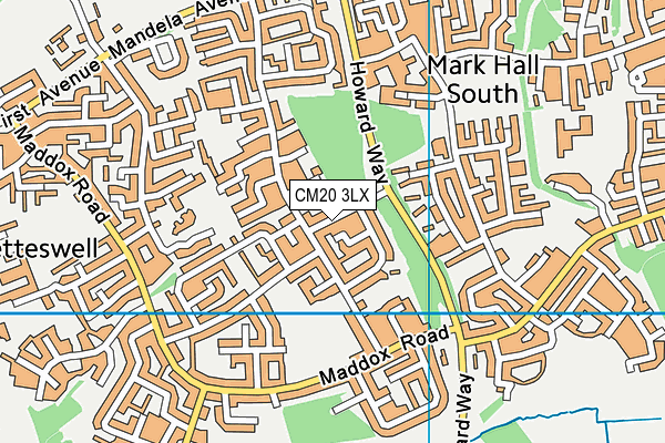CM20 3LX map - OS VectorMap District (Ordnance Survey) CM20 3LX map - OS VectorMap District (Ordnance Survey)