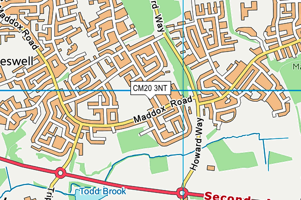 CM20 3NT map - OS VectorMap District (Ordnance Survey)
