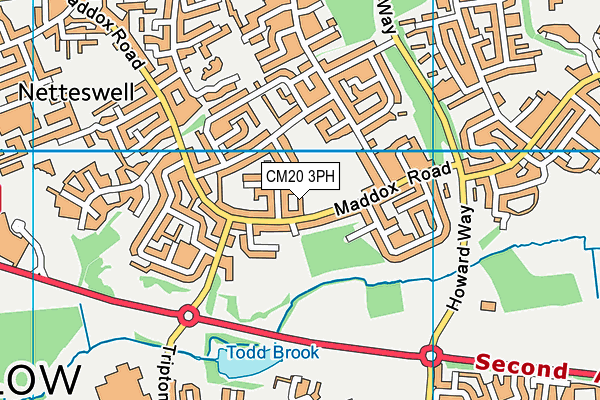 CM20 3PH map - OS VectorMap District (Ordnance Survey)