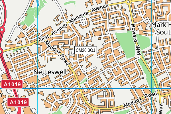 CM20 3QJ map - OS VectorMap District (Ordnance Survey) CM20 3QJ map - OS VectorMap District (Ordnance Survey)