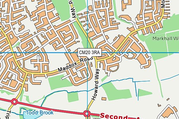 CM20 3RA map - OS VectorMap District (Ordnance Survey) CM20 3RA map - OS VectorMap District (Ordnance Survey)