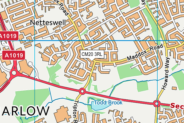 CM20 3RL map - OS VectorMap District (Ordnance Survey) CM20 3RL map - OS VectorMap District (Ordnance Survey)