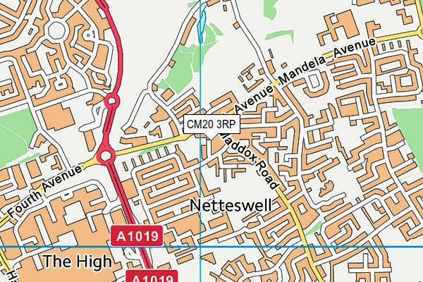 CM20 3RP map - OS VectorMap District (Ordnance Survey) CM20 3RP map - OS VectorMap District (Ordnance Survey)