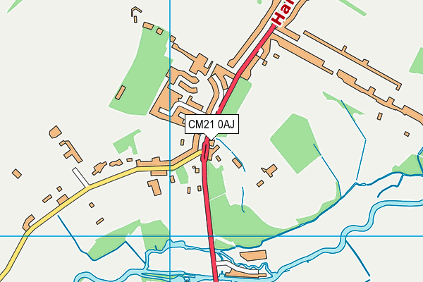 CM21 0AJ map - OS VectorMap District (Ordnance Survey) CM21 0AJ map - OS VectorMap District (Ordnance Survey)