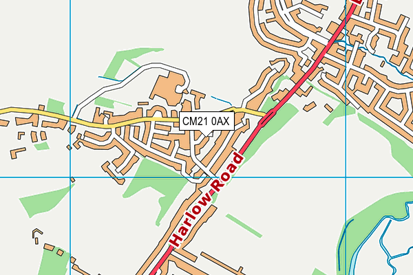 CM21 0AX map - OS VectorMap District (Ordnance Survey) CM21 0AX map - OS VectorMap District (Ordnance Survey)