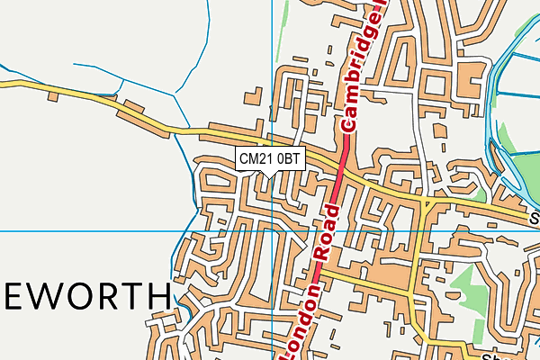 CM21 0BT map - OS VectorMap District (Ordnance Survey) CM21 0BT map - OS VectorMap District (Ordnance Survey)
