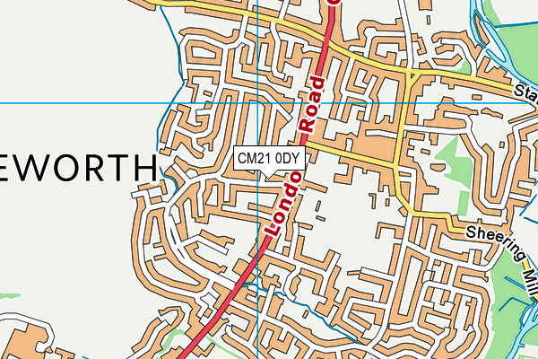 CM21 0DY map - OS VectorMap District (Ordnance Survey) CM21 0DY map - OS VectorMap District (Ordnance Survey)