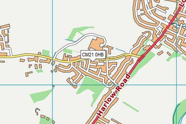 CM21 0HB map - OS VectorMap District (Ordnance Survey) CM21 0HB map - OS VectorMap District (Ordnance Survey)