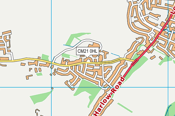 CM21 0HL map - OS VectorMap District (Ordnance Survey) CM21 0HL map - OS VectorMap District (Ordnance Survey)