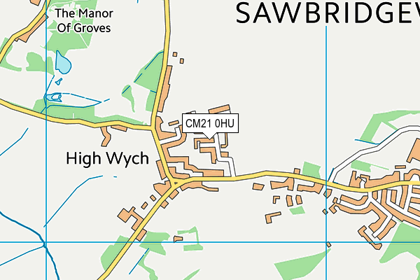 CM21 0HU map - OS VectorMap District (Ordnance Survey) CM21 0HU map - OS VectorMap District (Ordnance Survey)
