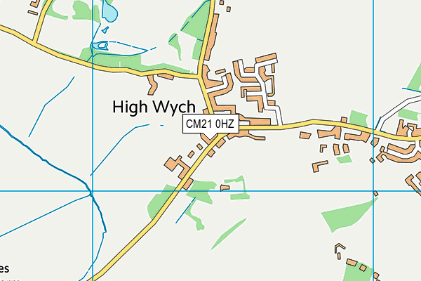 CM21 0HZ map - OS VectorMap District (Ordnance Survey) CM21 0HZ map - OS VectorMap District (Ordnance Survey)