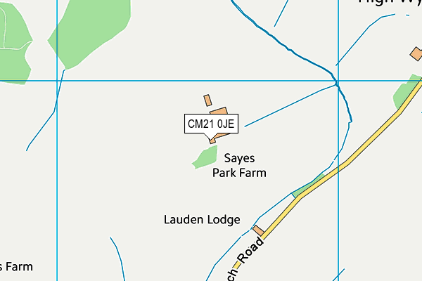 CM21 0JE map - OS VectorMap District (Ordnance Survey) CM21 0JE map - OS VectorMap District (Ordnance Survey)