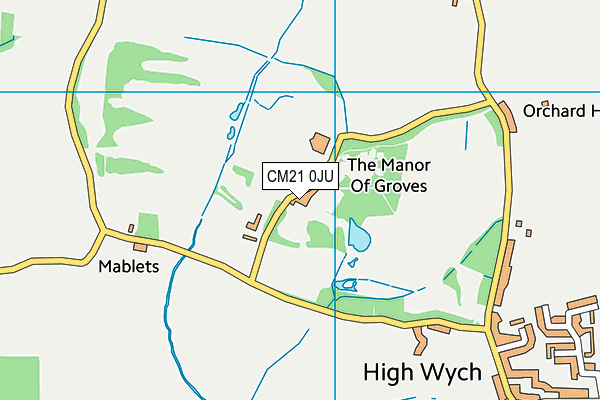 CM21 0JU map - OS VectorMap District (Ordnance Survey) CM21 0JU map - OS VectorMap District (Ordnance Survey)