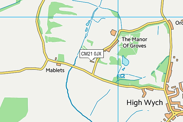 CM21 0JX map - OS VectorMap District (Ordnance Survey) CM21 0JX map - OS VectorMap District (Ordnance Survey)