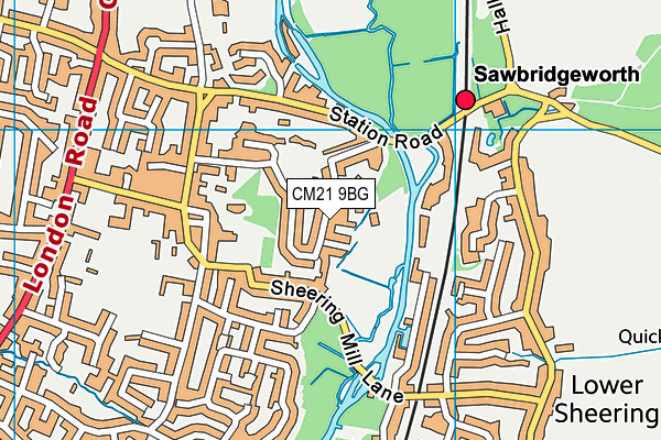 CM21 9BG map - OS VectorMap District (Ordnance Survey) CM21 9BG map - OS VectorMap District (Ordnance Survey)