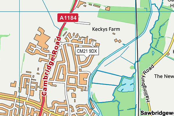 CM21 9DX map - OS VectorMap District (Ordnance Survey) CM21 9DX map - OS VectorMap District (Ordnance Survey)