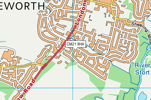 CM21 9HA map - OS VectorMap District (Ordnance Survey) CM21 9HA map - OS VectorMap District (Ordnance Survey)