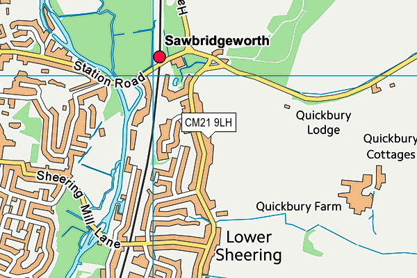 CM21 9LH map - OS VectorMap District (Ordnance Survey) CM21 9LH map - OS VectorMap District (Ordnance Survey)