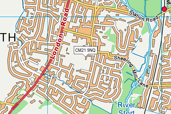 CM21 9NQ map - OS VectorMap District (Ordnance Survey) CM21 9NQ map - OS VectorMap District (Ordnance Survey)