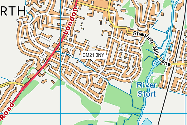 CM21 9NY map - OS VectorMap District (Ordnance Survey) CM21 9NY map - OS VectorMap District (Ordnance Survey)