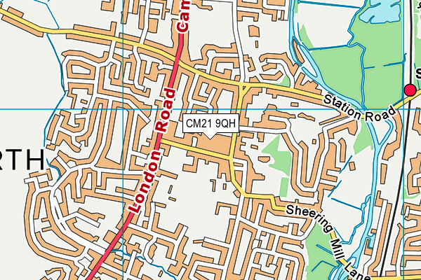 CM21 9QH map - OS VectorMap District (Ordnance Survey) CM21 9QH map - OS VectorMap District (Ordnance Survey)