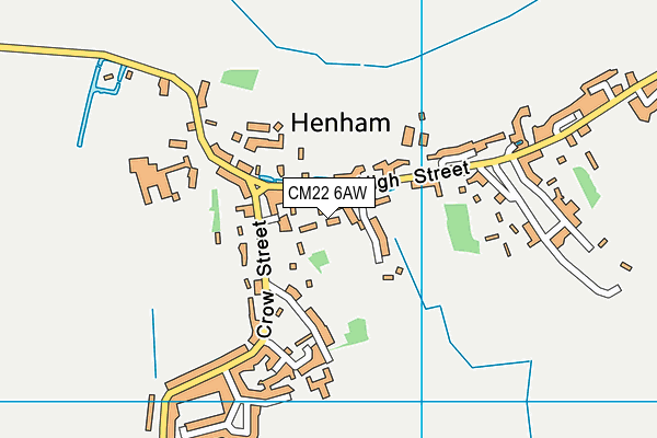 CM22 6AW map - OS VectorMap District (Ordnance Survey) CM22 6AW map - OS VectorMap District (Ordnance Survey)