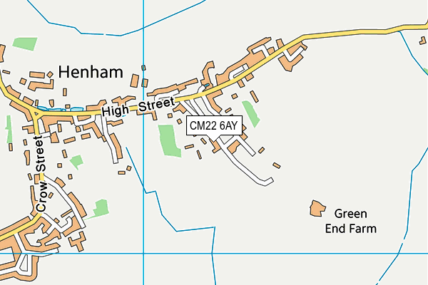 CM22 6AY map - OS VectorMap District (Ordnance Survey) CM22 6AY map - OS VectorMap District (Ordnance Survey)