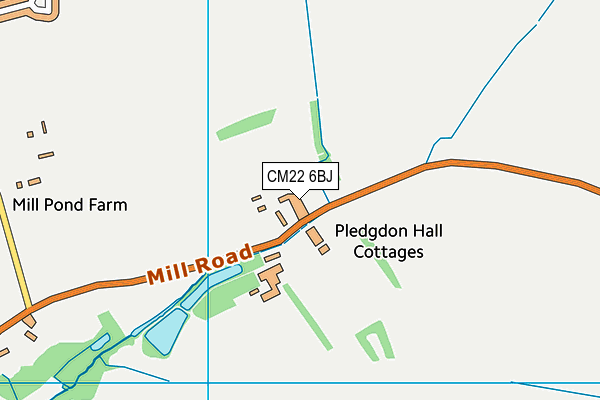 CM22 6BJ map - OS VectorMap District (Ordnance Survey) CM22 6BJ map - OS VectorMap District (Ordnance Survey)